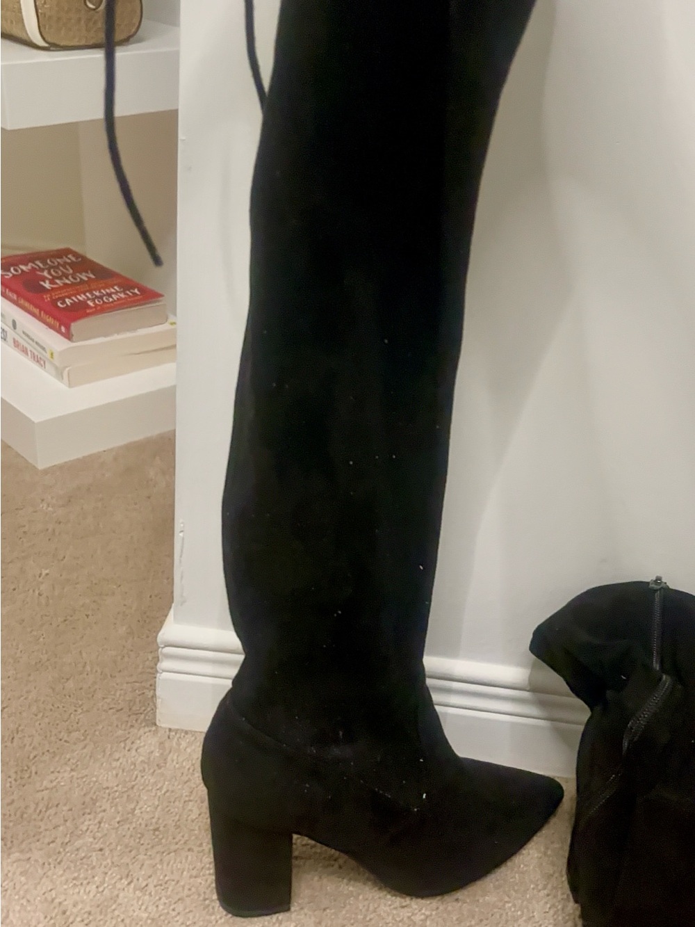 Black Knee-High Heeled Boots
